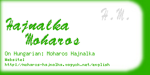 hajnalka moharos business card